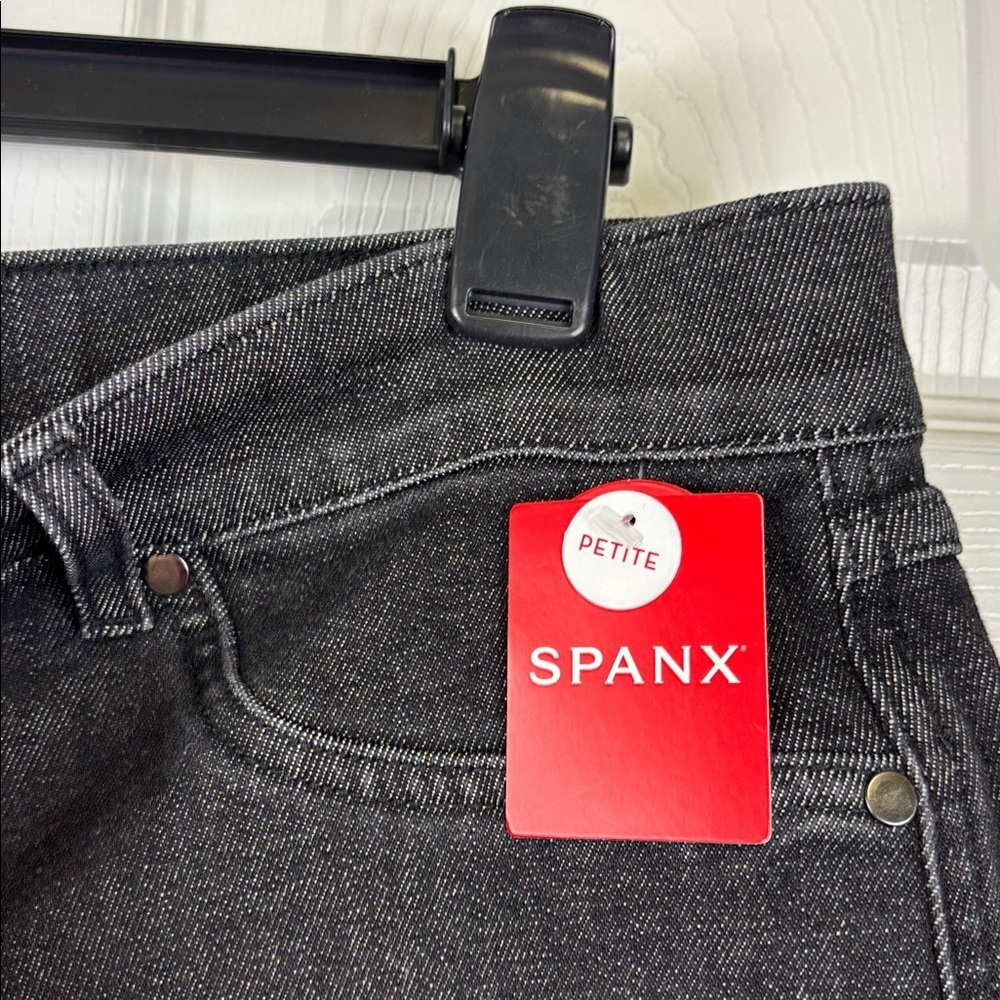 NWT Spanx wide leg charcoal jeans sz xl petite - Picture 9 of 11